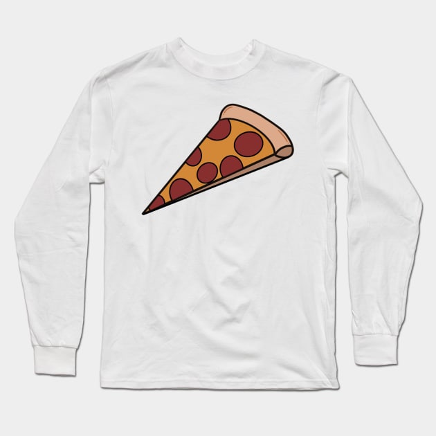 Pizza Drawing Long Sleeve T-Shirt by Slletterings